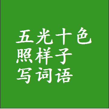 五光十色照样子写词语和成语
