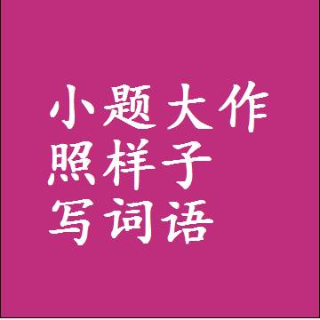 小题大作照样子写词语和成语
