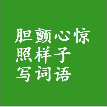 胆颤心惊照样子写词语
