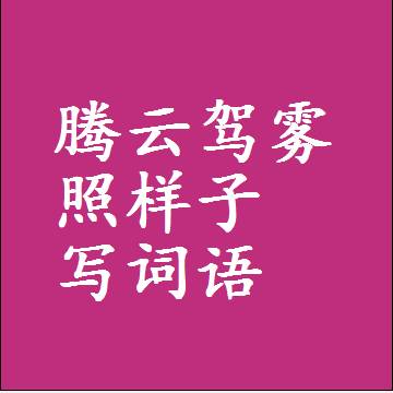 腾云驾雾照样子写词语