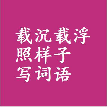 载沉载浮照样子写词语