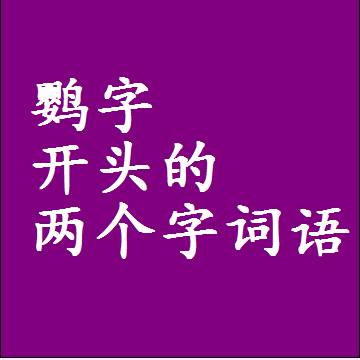 鹦字开头的两个字词语，第一个字是鹦的二2字组词大全