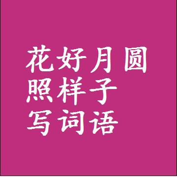 花好月圆照样子写词语和成语
