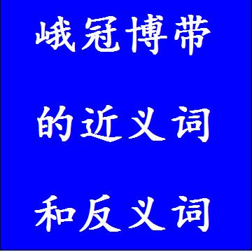 峨冠博带的近义词和反义词四字词语