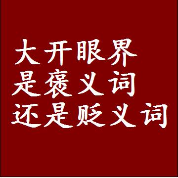 大开眼界是褒义词还是贬义词还是中性词，造句子写一句话