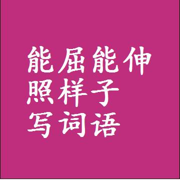 能屈能伸照样子写词语