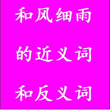 和风细雨的反义词和近义词