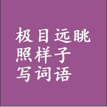 极目远眺照样子写词语，意思相同结构类似的四字词语