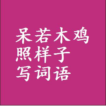 呆若木鸡照样子写词语，结构一样的成语
