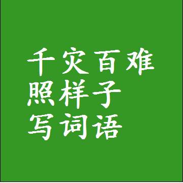 千灾百难照样子写词语，结构一样的成语