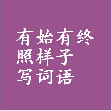 有始有终照样子写词语
