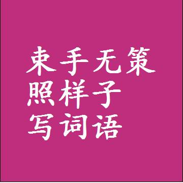 束手无策照样子写词语