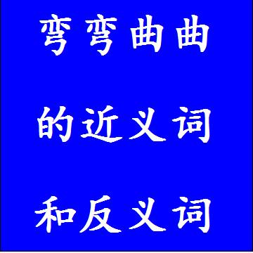 弯弯曲曲的近义词和反义词分别是什么，标准答案