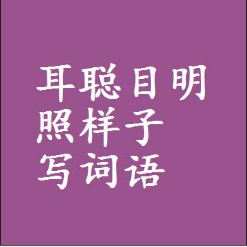 耳聪目明照样子写词语，结构一样的近义词同义词