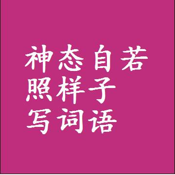 神态自若照样子写词语