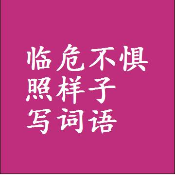 临危不惧照样子写词语，结构一样的近义词同义词