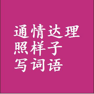 通情达理照样子写词语