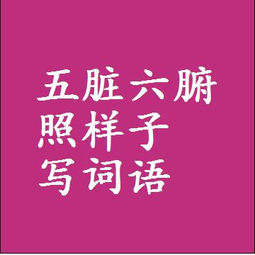 五脏六腑照样子写词语，结构一样的近义词同义词