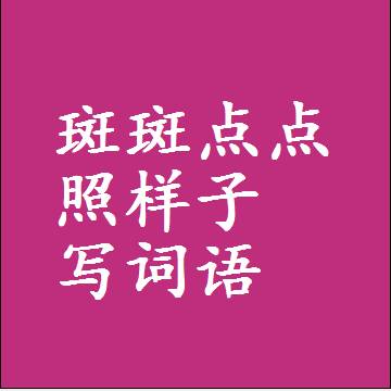 斑斑点点照样子写词语和成语