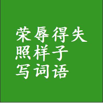 荣辱得失照样子写词语，意思相同结构类似的四字词语