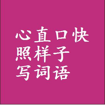 心直口快照样子写词语