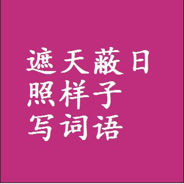 遮天蔽日照样子写词语，意思相同结构类似的四字词语