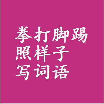 拳打脚踢照样子写词语和成语