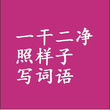 一干二净照样子写词语，意思相同结构类似的四字词语