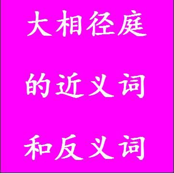大相径庭的近义词和反义词成语