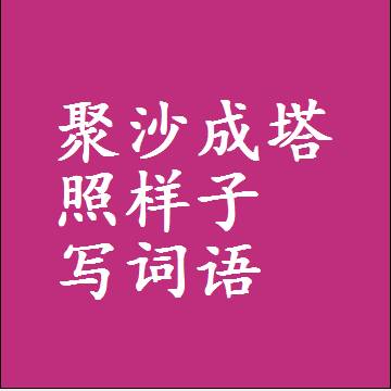 聚沙成塔照样子写词语