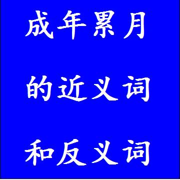 成年累月的反义词和近义词