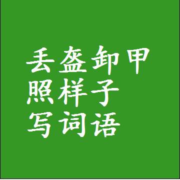 丢盔卸甲照样子写词语，结构一样的成语