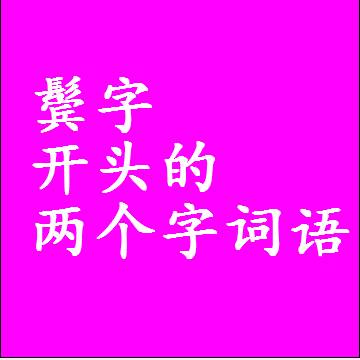 鬓字开头的两个字词语，第一个字是鬓的二2字组词大全