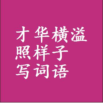 才华横溢照样子写词语，意思相同结构类似的四字词语