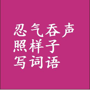 忍气吞声照样子写词语和成语
