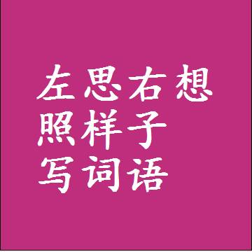左思右想照样子写词语