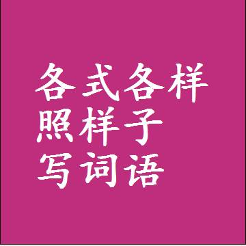 各式各样照样子写词语，意思相同结构类似的四字词语