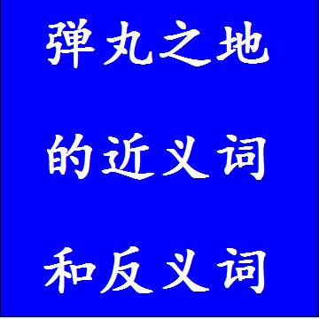 弹丸之地的近义词和反义词四字词语