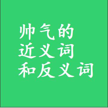 帅气的近义词和反义词，意思相同和不同的两个字词语