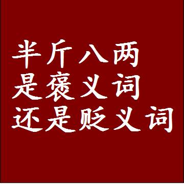 半斤八两是褒义词还是贬义词，一年级造句子成语解释
