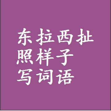 东拉西扯照样子写词语，结构一样的成语
