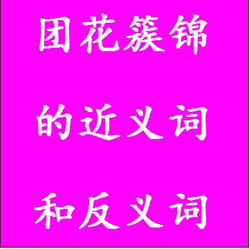 团花簇锦的近义词和反义词四字词语