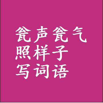 瓮声瓮气照样子写词语