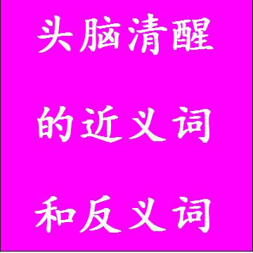 头脑清醒的近义词和反义词四字词语