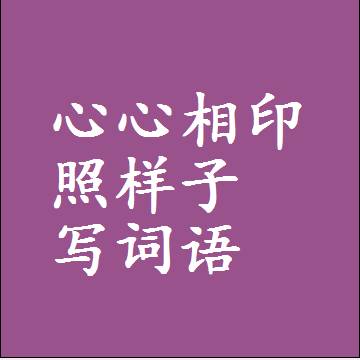 心心相印照样子写词语，结构一样的成语