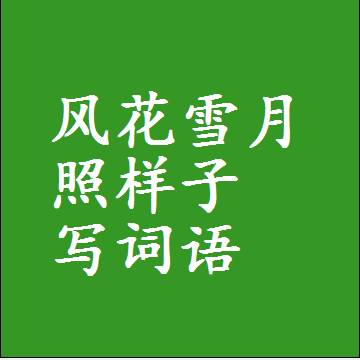风花雪月照样子写词语