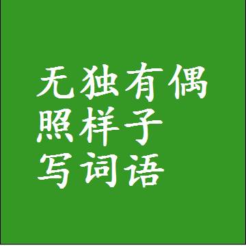 无独有偶照样子写词语
