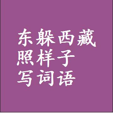 东躲西藏照样子写词语和成语