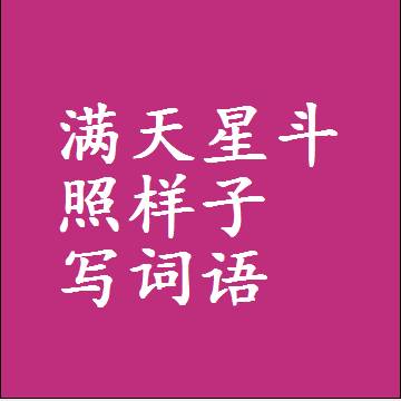 满天星斗照样子写词语和成语