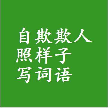 自欺欺人照样子写词语，结构一样的近义词同义词